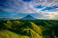 mountain, hill, cloud, ecoregion, people in nature wallpaper