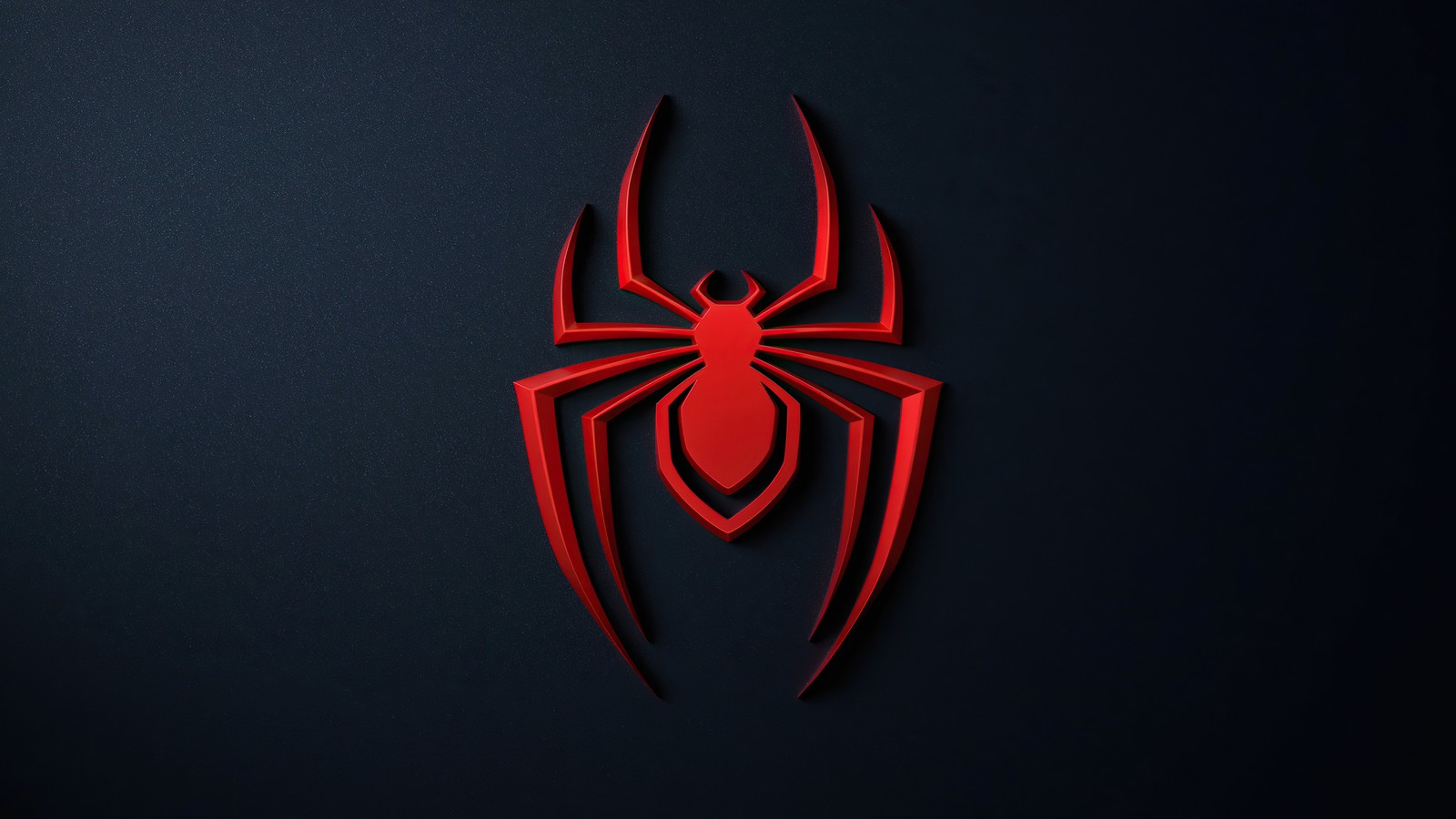 Un logo de spider-man rouge sur fond noir (spider man miles morales, playstation 5, jeux 2020, 2020 games, spiderman)