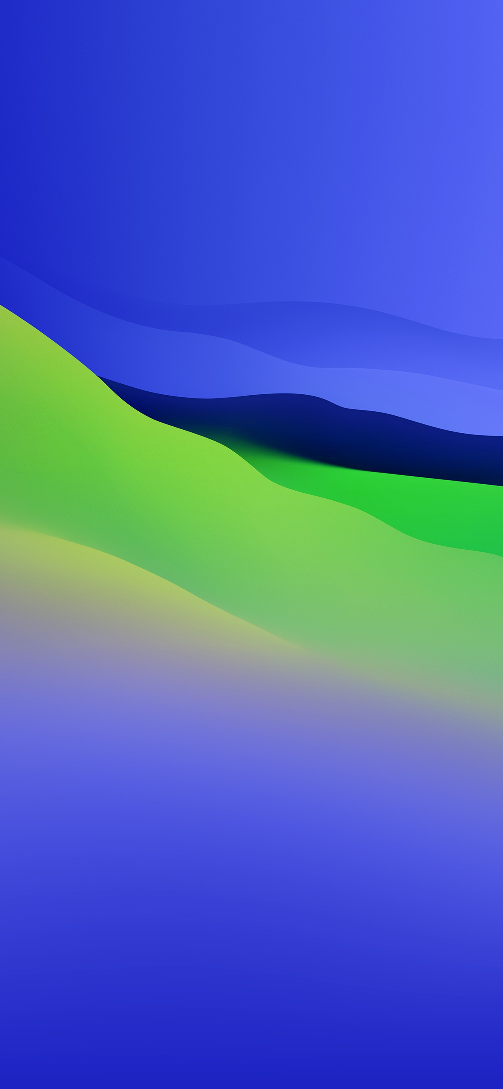 There is a blue and green abstract background with a green hill (apple, iphone, macos big sur, apples, ios 14)