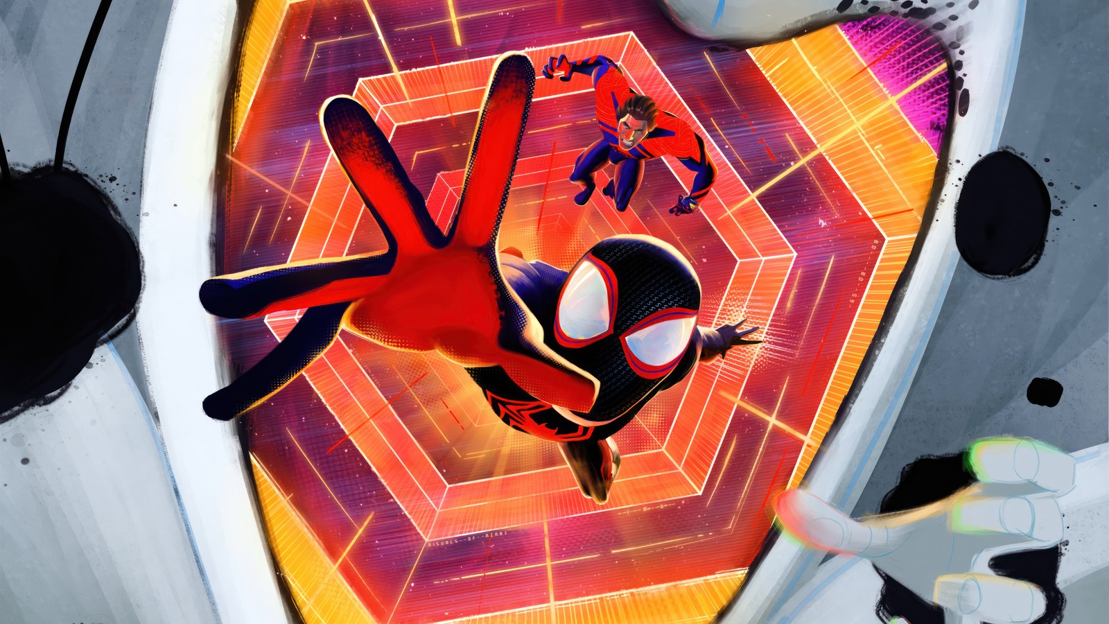 Affiche de spider-man: dans le spider-verse (miles morales, spider man 2099, spider man à travers le spider verse, spider man across the spider verse, film)