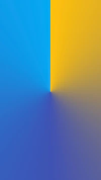 Symmetrical Horizon of Electric Blue and Golden Yellow