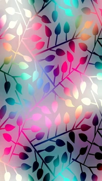 background, colorful, leaves, pattern, shining wallpaper