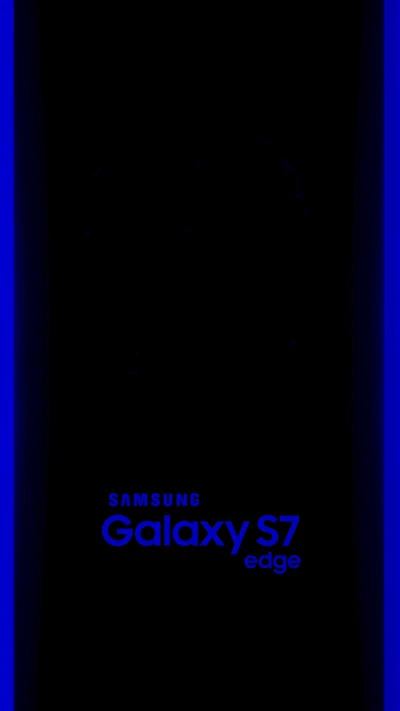 Samsung Galaxy S7 Edge in blue with a sleek design.