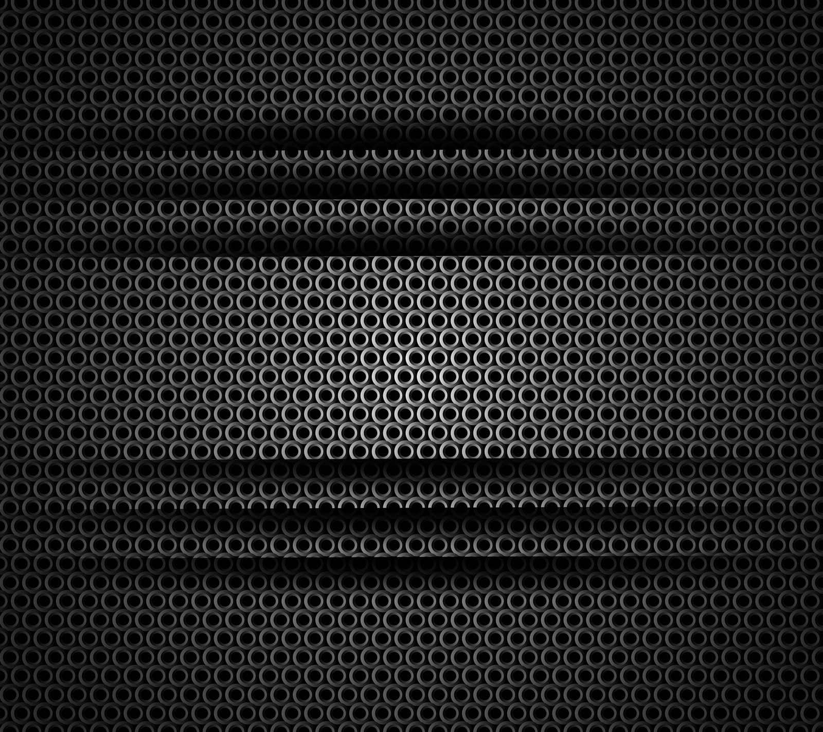 A black metal background with a pattern of circles (abstract background, black design)