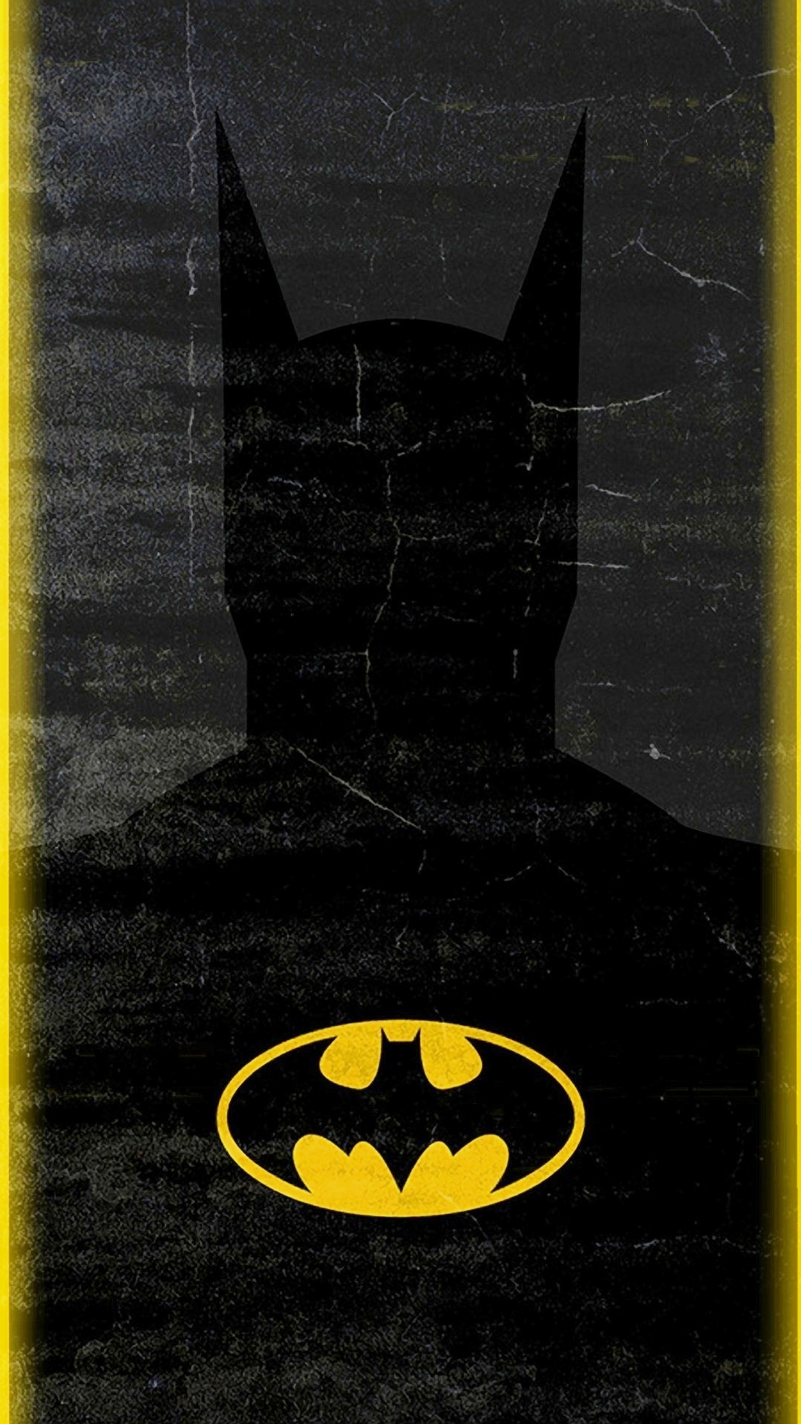 Logotipo do batman em um fundo preto com uma moldura amarela (batman, borda, ouro)