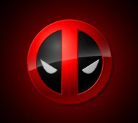 Logo de Deadpool sobre un fondo rojo