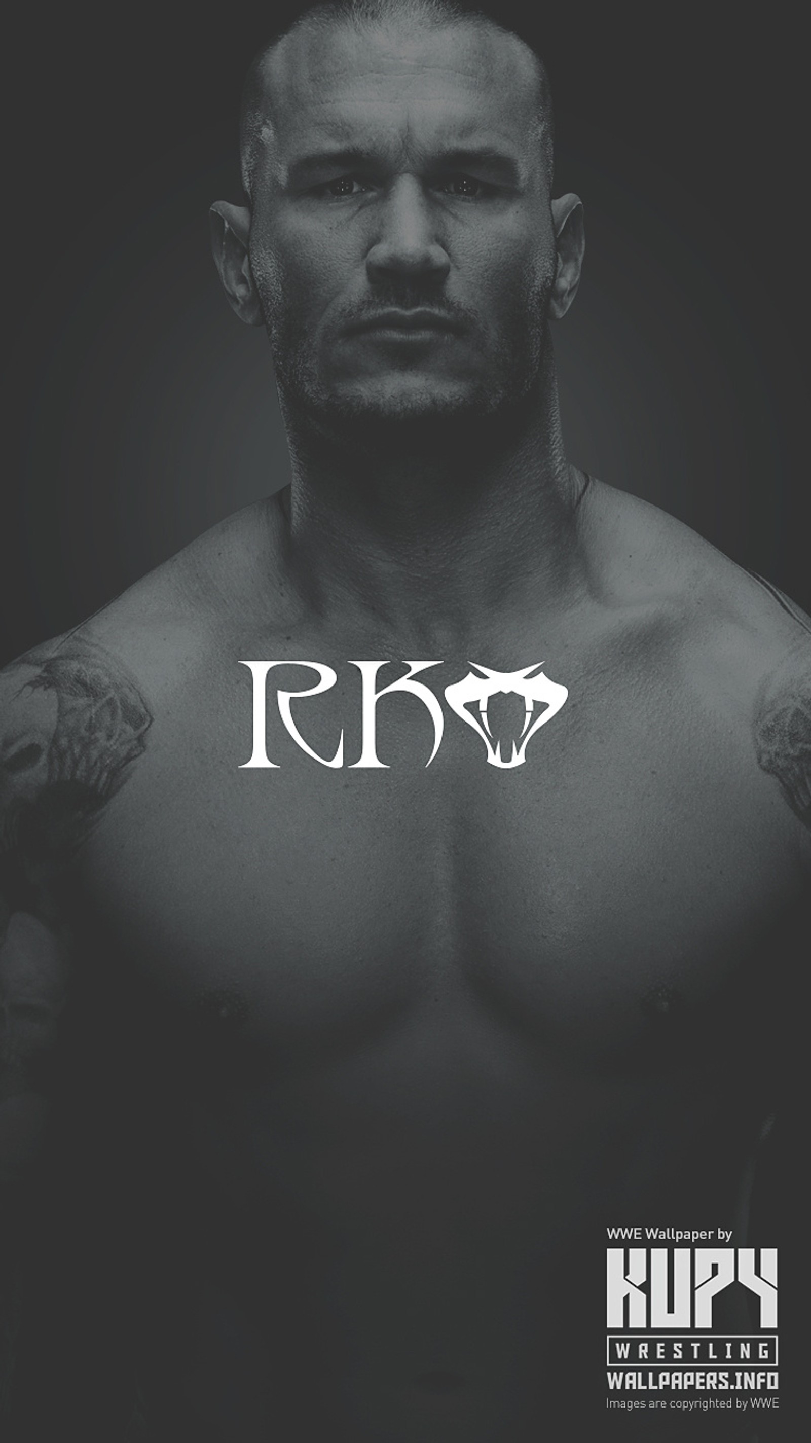 Ein mann mit einem tattoo auf der brust und einem diamanten auf der brust (randy orton, wwe)