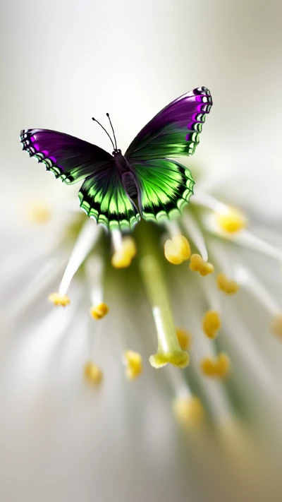 butterfly, flower, micro