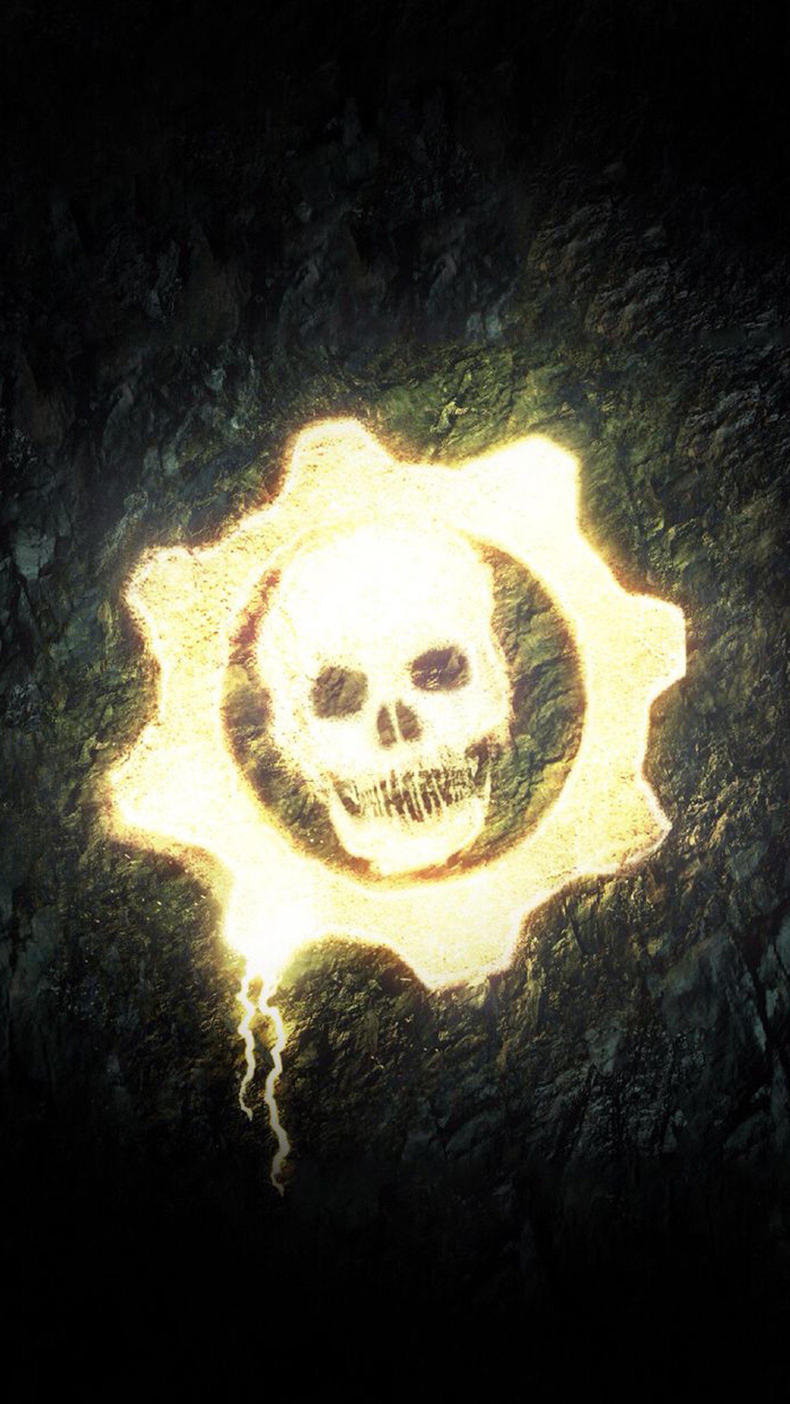 Gearstorm logo with a skull in the middle of it (gears, war, wars)