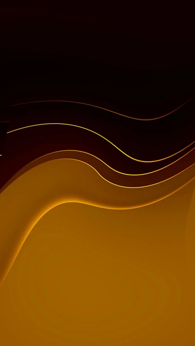 Abstract Dark Waves with Golden Accents