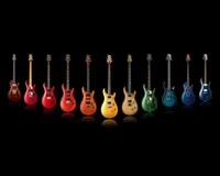 coloré, guitare colorée, couleurs, guitare, musique