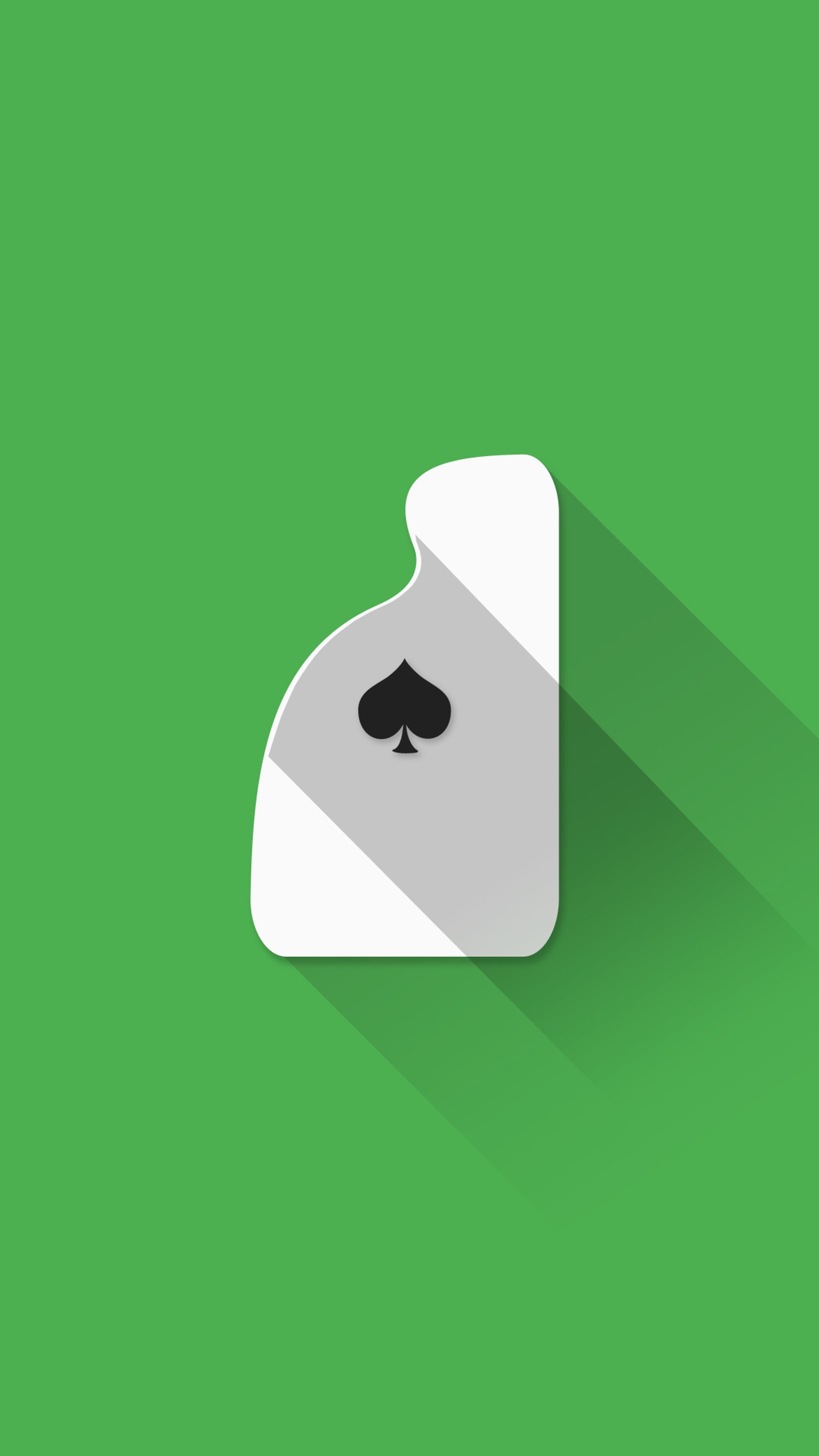 A flat icon of a card suit on a green background (ace, card, flat, green, material)