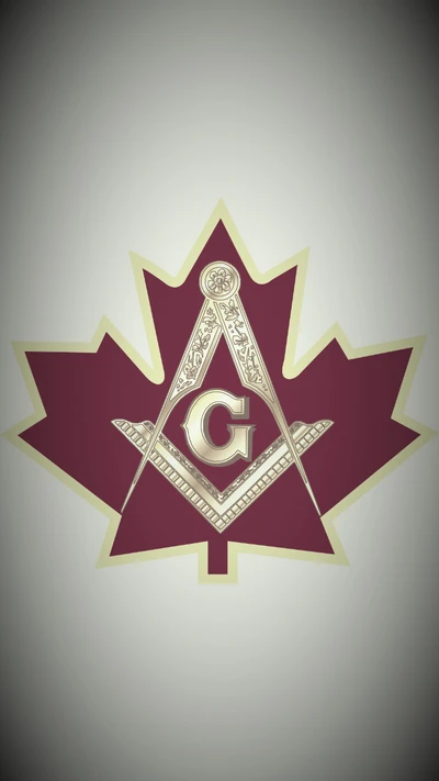 Canadian Maple Leaf with Freemason Symbolism