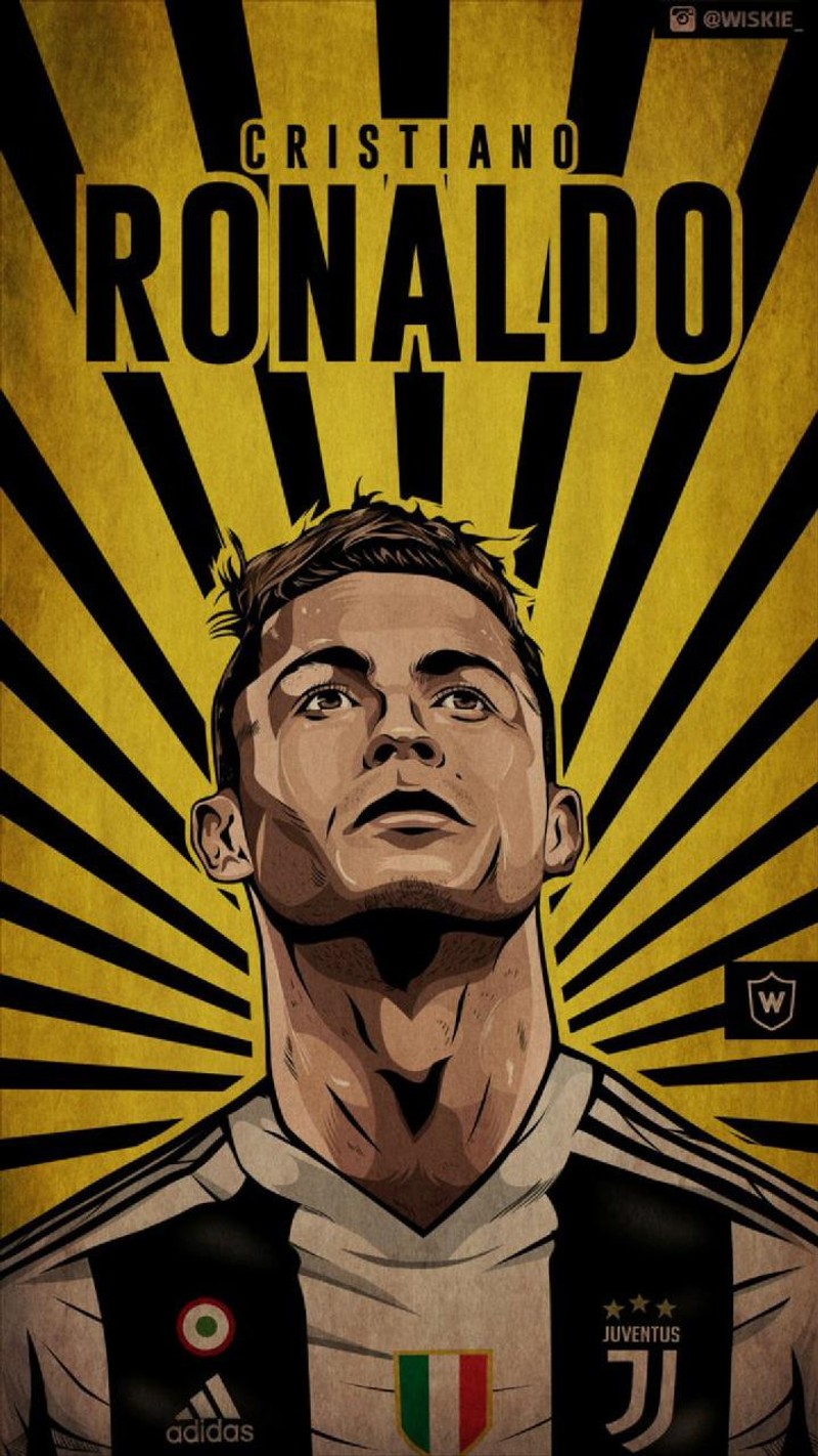 Ein poster von ronaldo mit einem sonnenstrahlen-hintergrund (männer, super)