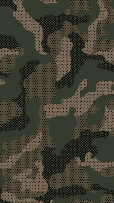 Abstract Military Camo Pattern in Earthy Tones