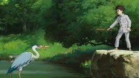 the boy and the heron, movie, anime, poster