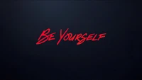 Be Yourself - Inspirational Typography on Dark Background