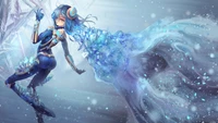 irelia, lol, jeu vidéo, league of legends, lame de glace