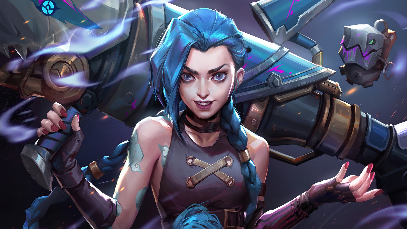 Скачать обои джинкс, jinx, arcane series, сериал, тайный