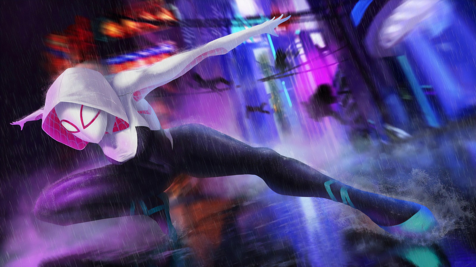 Скачать обои гвен паук, spider gwen, призрачный паук, marvel comics, комиксы