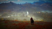 horse, mountain, ecoregion, cloud, nature