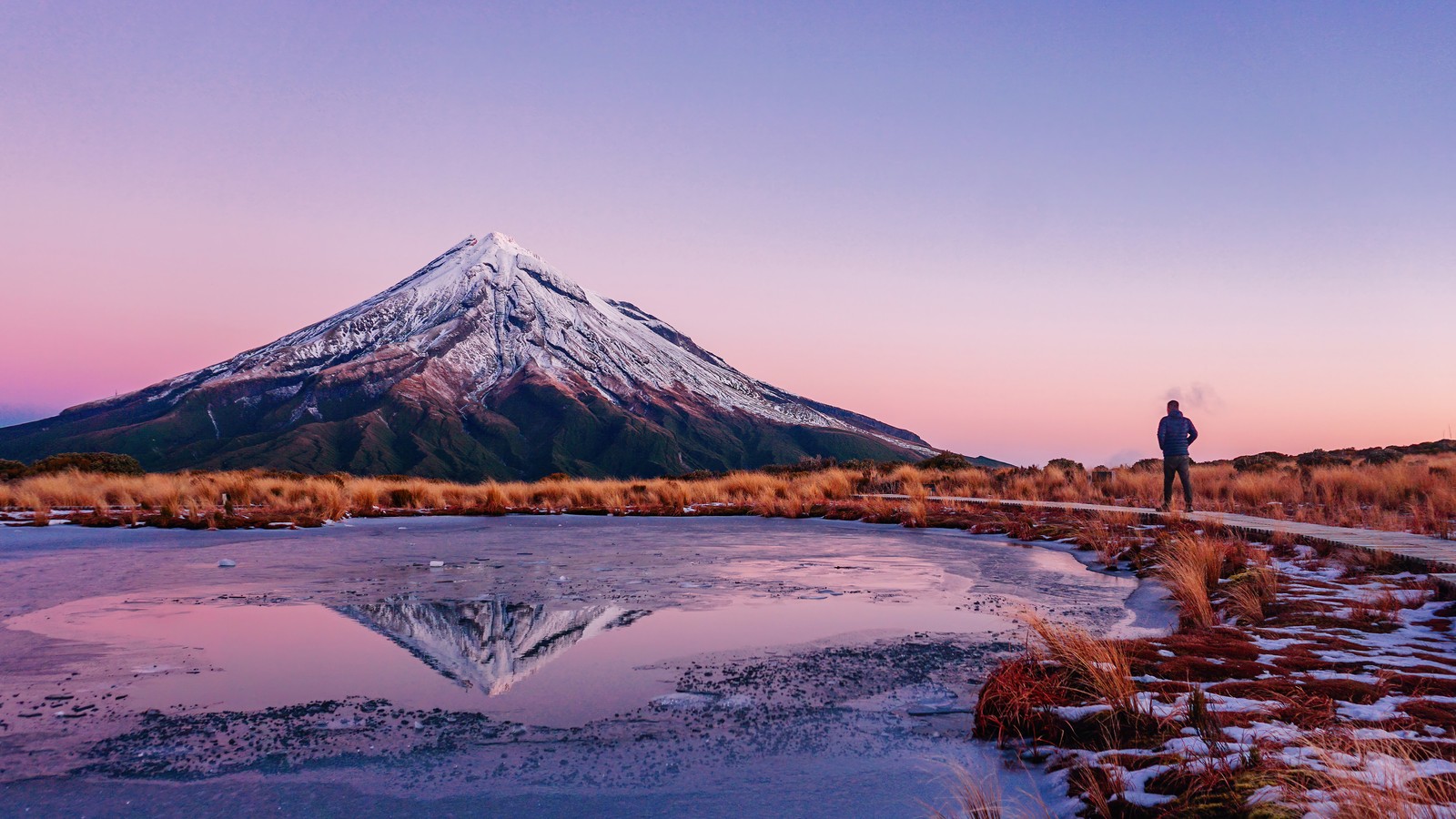 Скачать обои новая зеландия, new zealand, гора таранаки, гора, горы