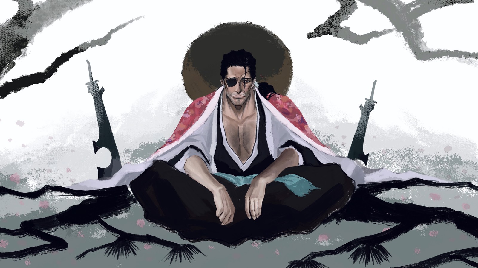 shunsui kyoraku, bankai, bleach, thousand year blood war, bleach 千年血戦篇 wallpaper