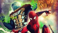 Homem-Aranha e Mysterio se enfrentam em um confronto colorido de 'Longe de casa