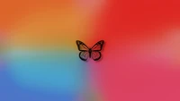 Elegant Butterfly on a Vibrant Gradient Background