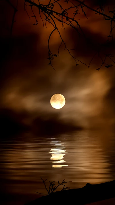 golden, moonlight