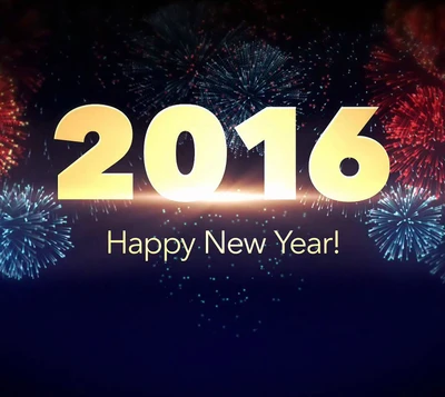 Happy New Year 2016 Celebrations with Fireworks