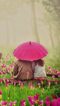 couple, cute, lovers wallpaper