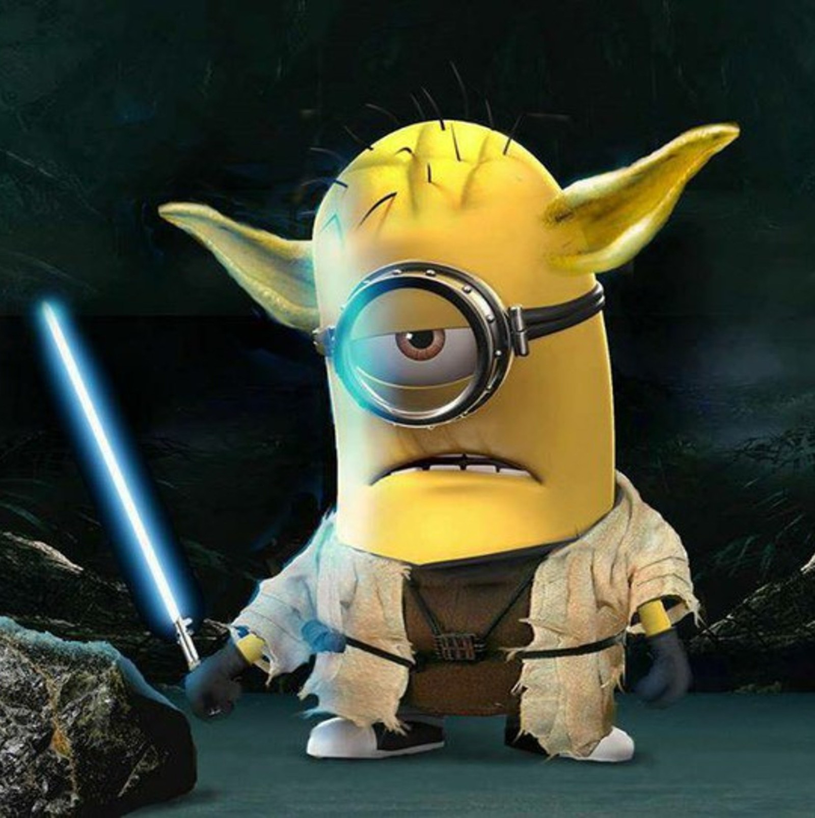 Lade cartoons, minion, star wars, yoda Hintergrund herunter