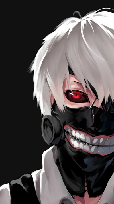 anime, negro, ghoul, ocultar, kaneki