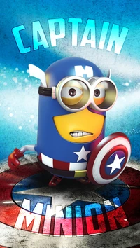 america, captain, minion wallpaper