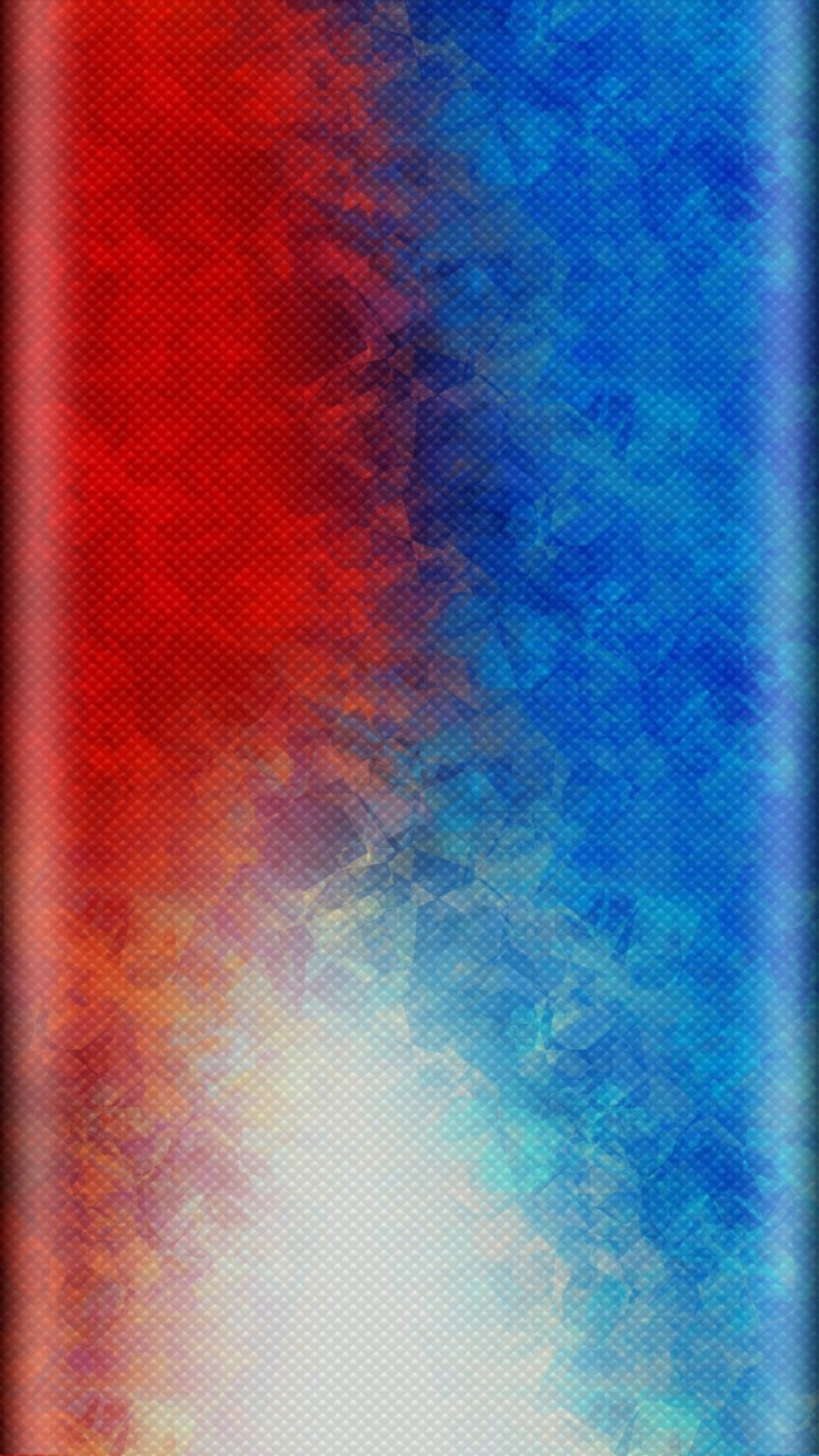 Uma pintura de um fundo vermelho, branco e azul com uma borda preta (abstrato, android, desfocado, borda, galáxia)