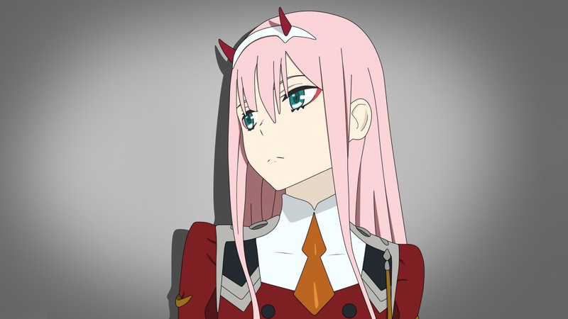 Близкий план человека с розовыми волосами и мечом (002, зеро два, zero two)