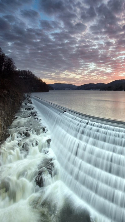 incrível, amazing waterfall, hd, natureza, por do sol