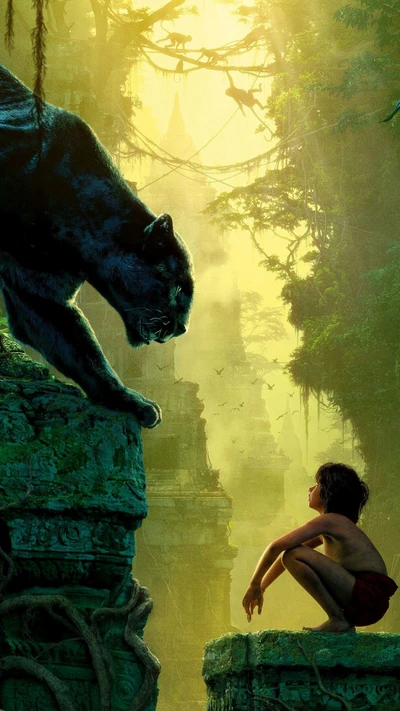 Mowgli und Bagheera im Verzauberten Dschungel: Filmplakat 2016