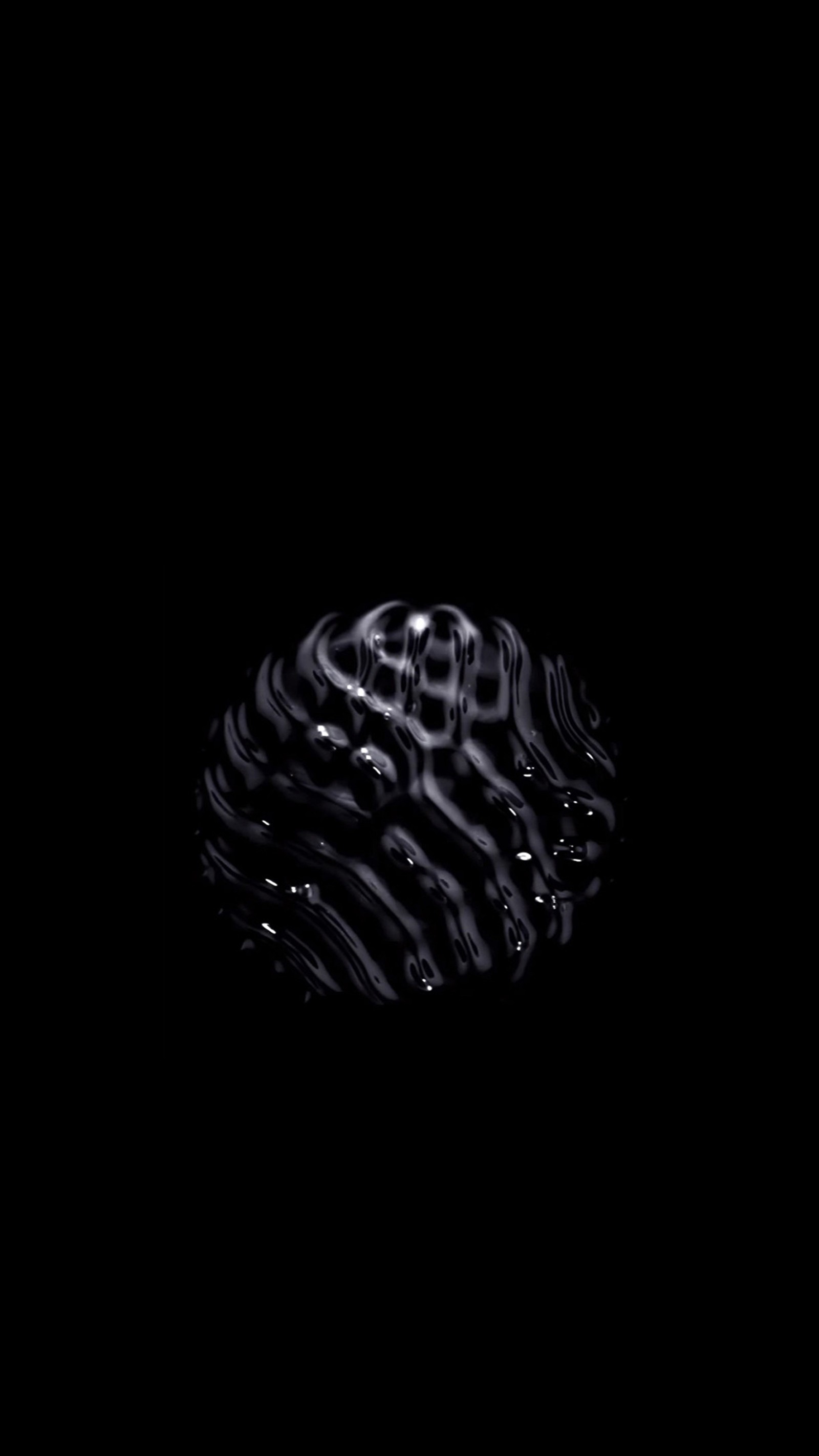 There is a black background with a black and white swirl (apple, iphone)