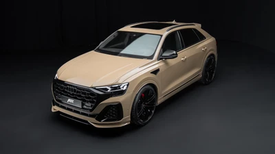 2024 Audi Q8 Quattro S Line sur Fond Sombre - Fond d'Écran 5K