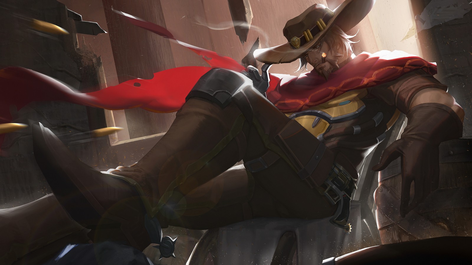 Lade mccree, overwatch, videospiel Hintergrund herunter