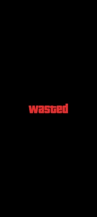 Wasted: Bold Red Text on Dark Background