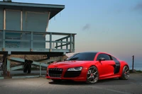 voiture de sport, voiture, audi, supersportive, audi r8