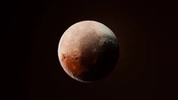 3D Render of a Celestial Body Against a Dark Brown Background