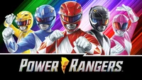 Dynamic Power Rangers Poster Featuring Iconic Colorful Heroes