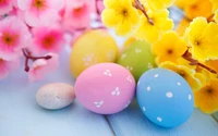 easter egg, flower, yellow, easter, egg wallpaper