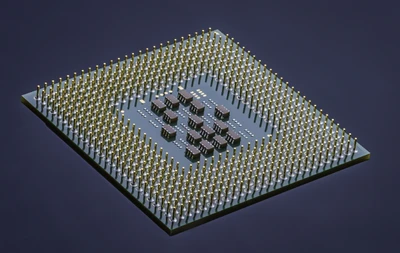 Microchip avançado com circuitos integrados e tecnologia de semicondutores