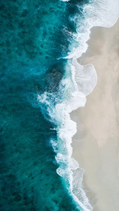 playas, azul, océano, ola