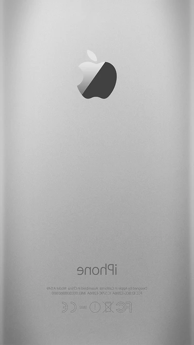 Diseño elegante de iPhone con el icónico logo de Apple.